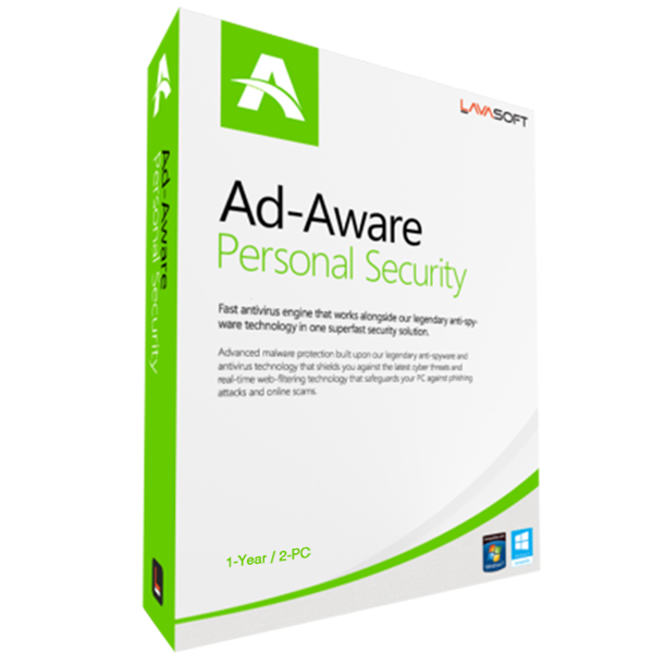 AdAware Personal Security - 1-Year / 2-PC