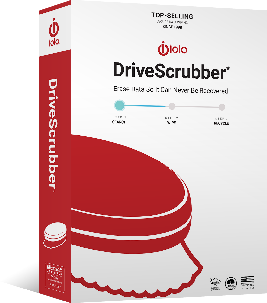 iolo DriveScrubber - Military Grade Data Removal (Unlimited, PC)