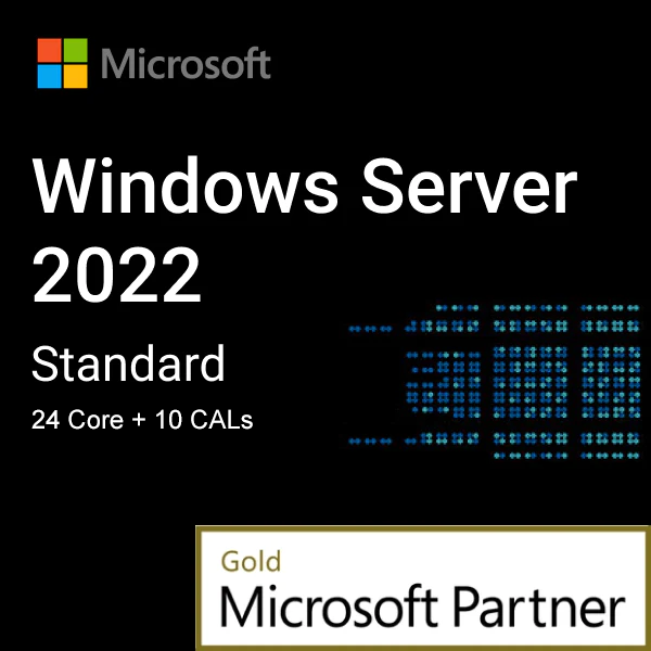 Microsoft Windows Server 2022 Standard - 24 Core + 10 CALs