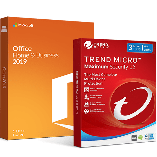 Office 2019 business and trend Micro