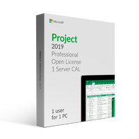Thumbnail for Microsoft Project 2019 Professional w/ 1 Server CAL Open License