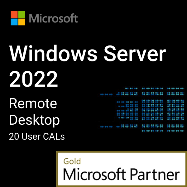 Windows Server 2022 Remote Desktop Services 20 User CALs
